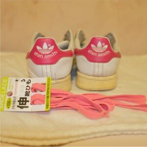 Adidas Sneakers with Vibrant Pink Laces